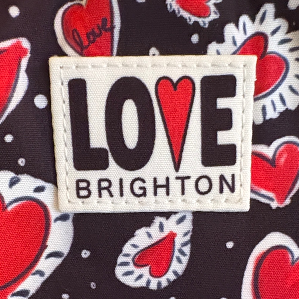 NWT Brighton LOVE Heart Crossbody Phone Bag - Black & Red - Picture 6 of 7